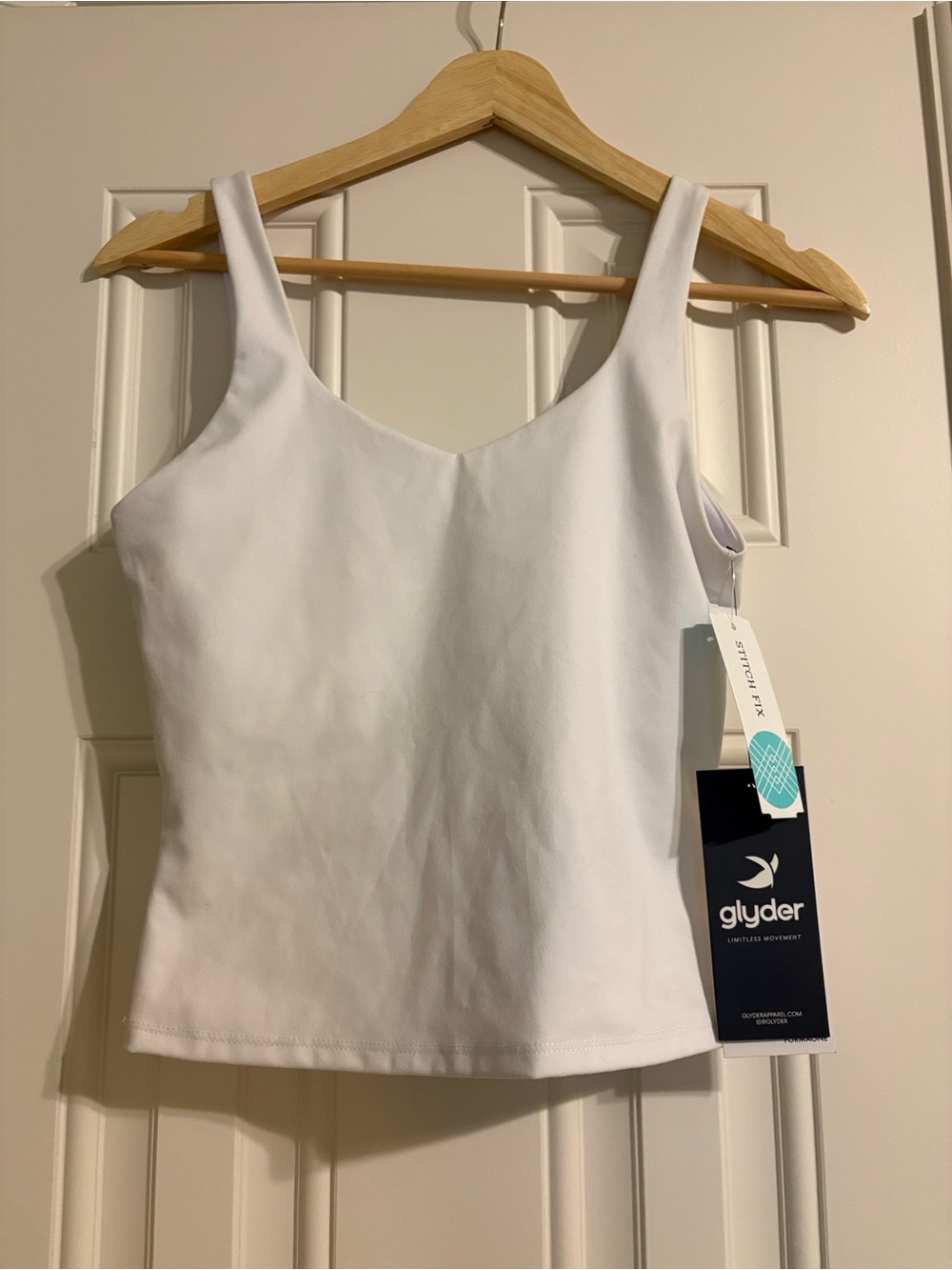 Glyder White Tank Top - Sleek Supportive Fit